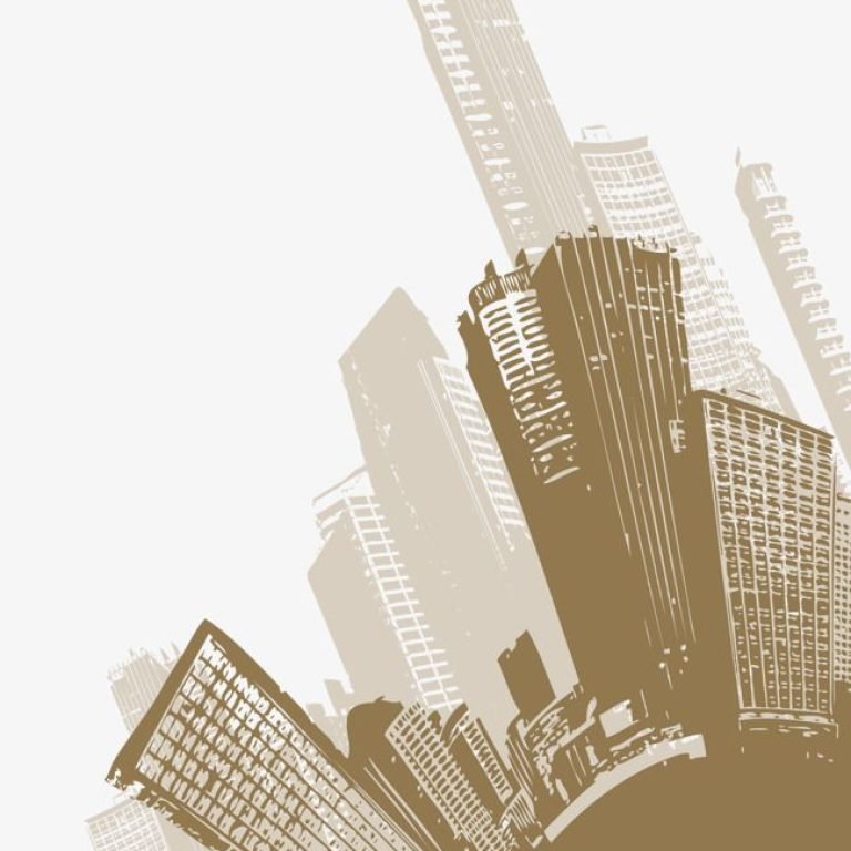 Bottom Right Corner PNG Picture, Brown Arc Shaped Bottom Right Corner City Building Vector Material, Corner Vector, City Vector, Building Vector PNG Image For Free Download